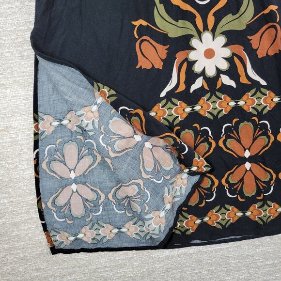 MSK Halter Maxi Dress Womens S Black Floral Tie Band Neck Vacation Summer Boho - Picture 8 of 16